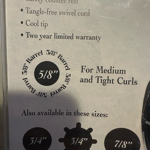 Conair Supreme Curling Iron - Silver and Black - Picture 4 of 6